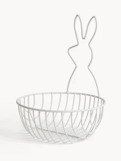 coincasa Contenitori E Cestini|Cestino ferro smaltato a coniglio Bianco