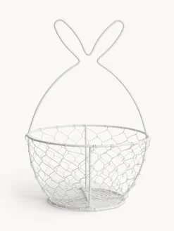 coincasa Contenitori E Cestini|Cestino ferro smaltato a coniglio Bianco
