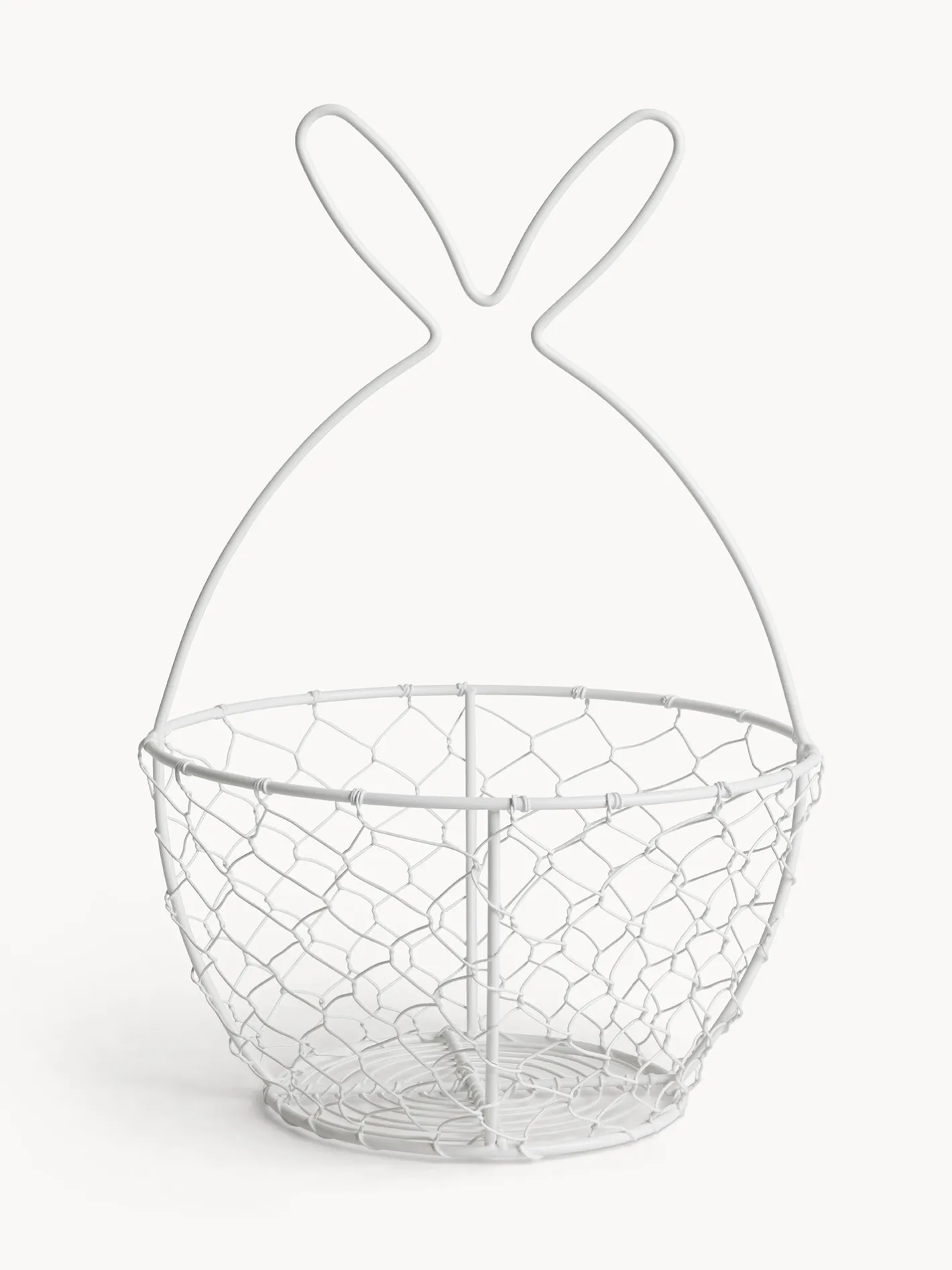 coincasa Contenitori E Cestini|Cestino ferro smaltato a coniglio Bianco