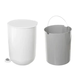 coincasa Accessori Bagno|Biancheria Bagno|Cestino plastica con pedale Bianco