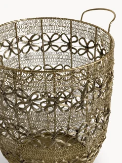 coincasa Cesti E Organizer|Lanterne E Vasi Da Esterno|Cesto decorativo in filo metallico Oro