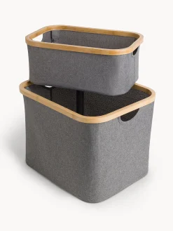 coincasa Accessori Bagno|Biancheria Bagno|Cesto ergonomico in bamboo Grigio