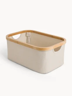 coincasa Accessori Bagno|Biancheria Bagno|Cesto ergonomico in bamboo Bianco
