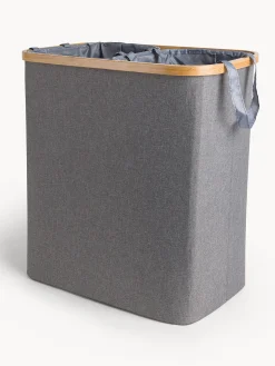 coincasa Accessori Bagno|Biancheria Bagno|Cesto in bamboo doppio scomparto Grigio