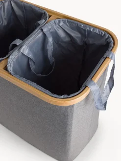 coincasa Accessori Bagno|Biancheria Bagno|Cesto in bamboo doppio scomparto Grigio