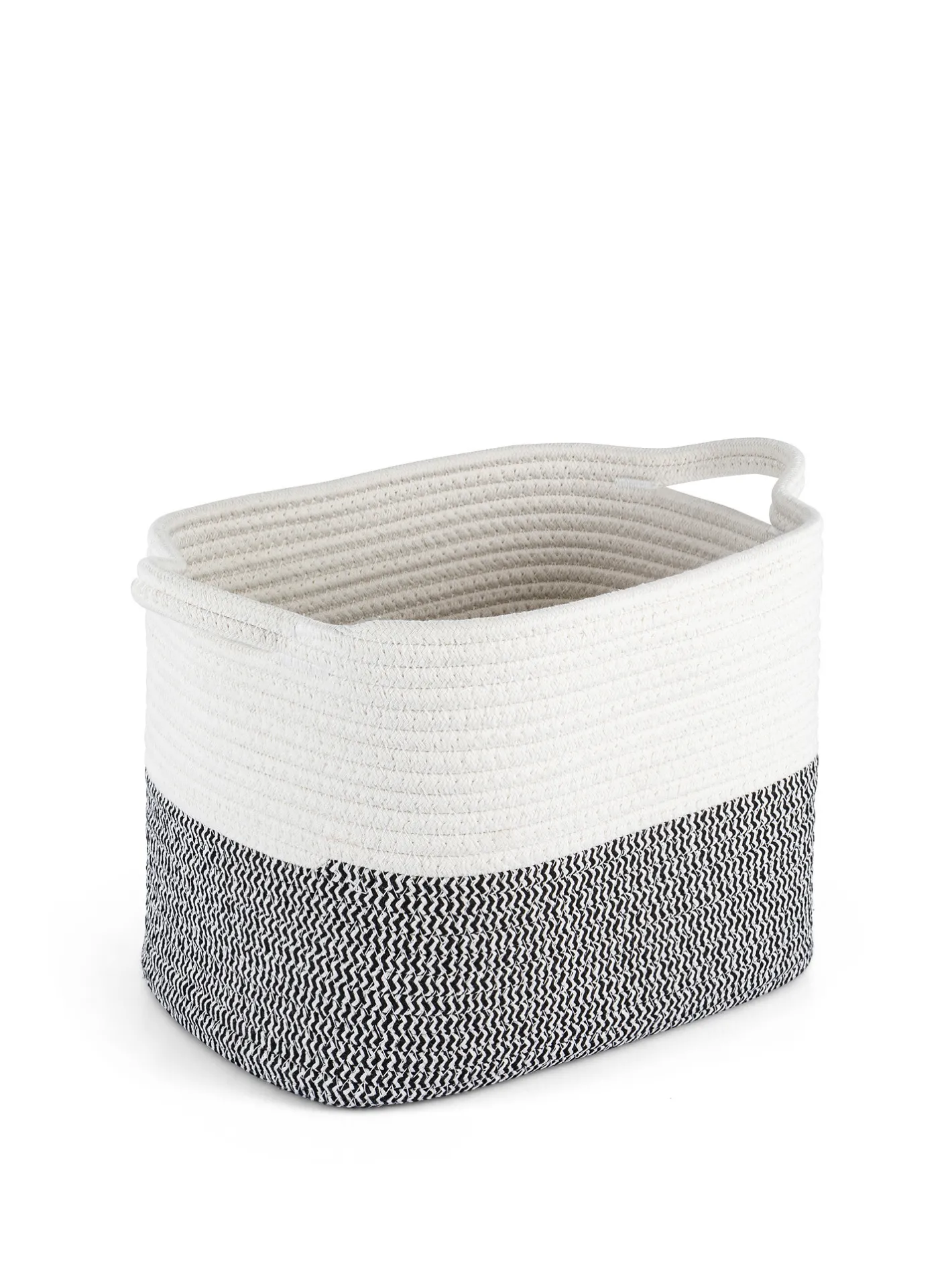 coincasa Cesti E Organizer|Lanterne E Vasi Da Esterno|Cesto in corda fatto a mano Nero