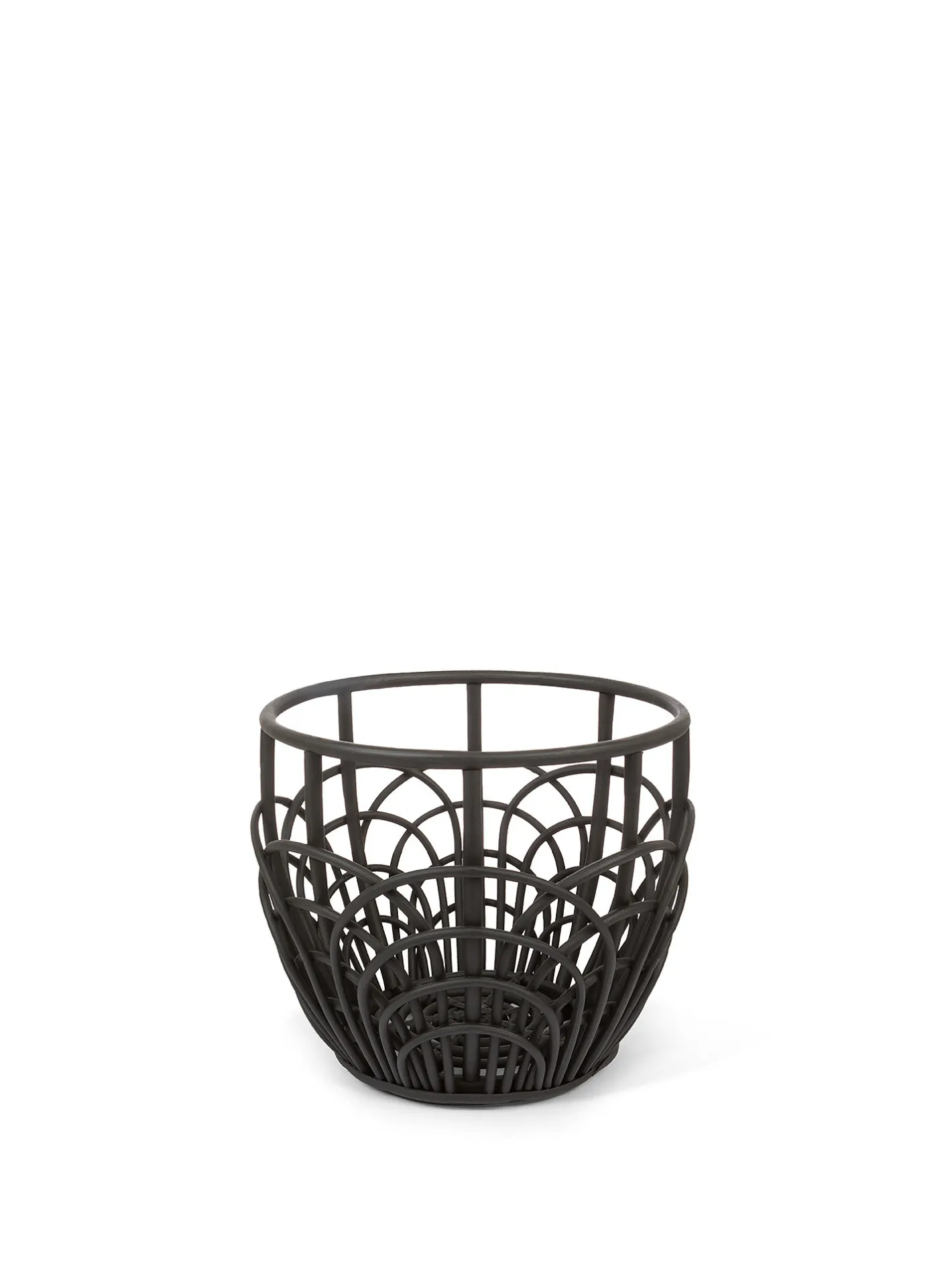 coincasa Lanterne E Vasi Da Esterno|Cesti E Organizer|Cesto intrecciato a mano Nero
