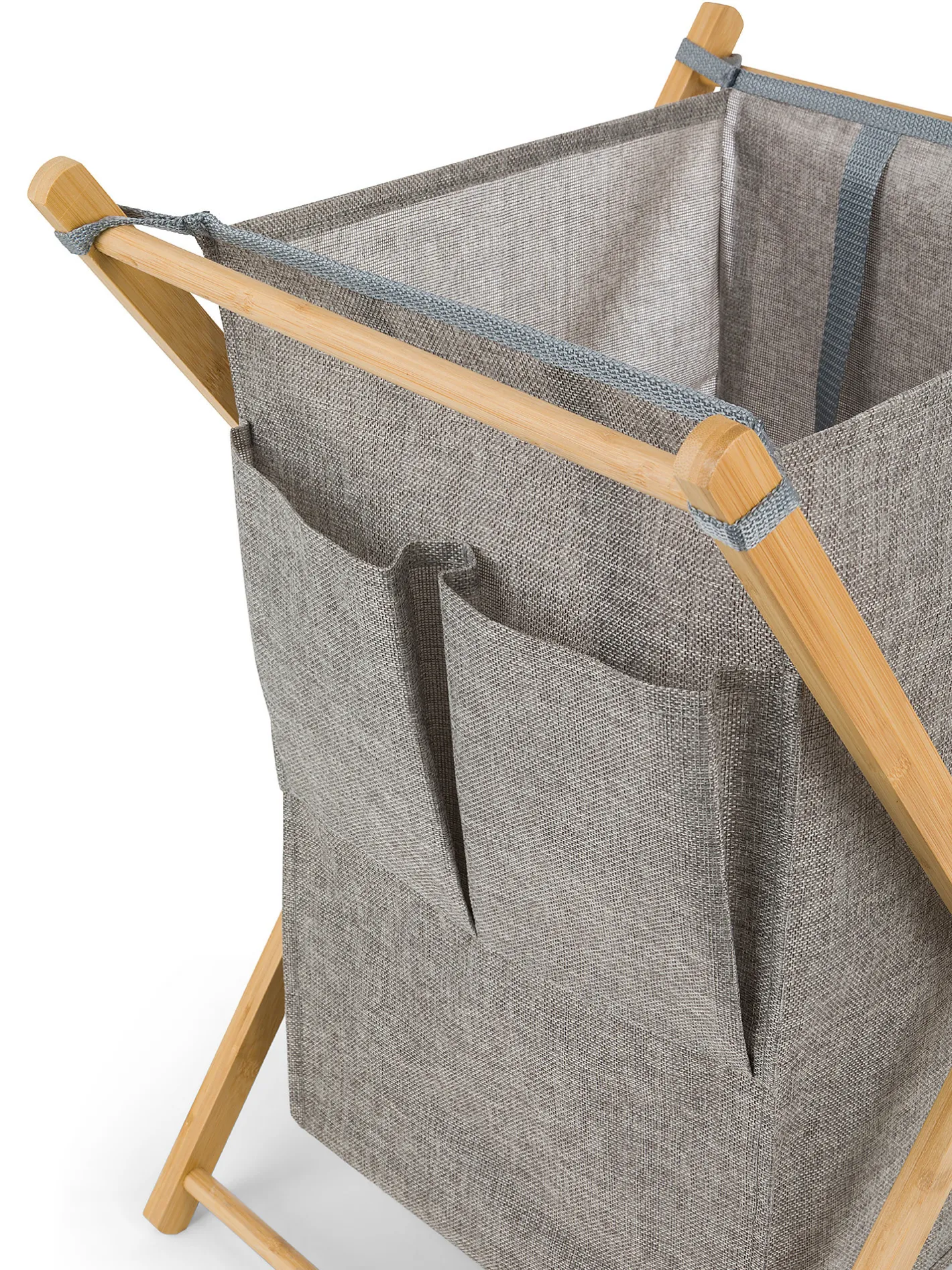 coincasa Accessori Bagno|Biancheria Bagno|Cesto portabiancheria tessuto e bamboo Grigio