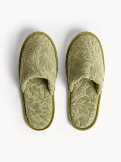 coincasa Accappatoi E Ciabatte|Ciabatte in cotone velour motivo in rilievo Verde