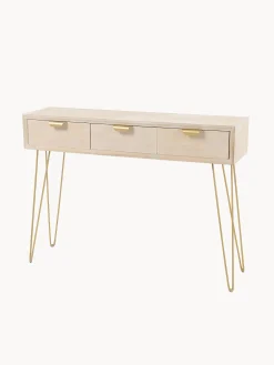 coincasa Tavoli|Consolle con 3 cassetti Secretaire Beige chiaro
