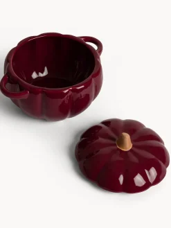 Contenitori E Cestini|Contenitore con coperchio in porcellana a forma di zucca Viola