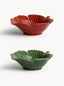 coincasa Coppe E Coppette|Coppa in stoneware a forma di foglia Multicolor