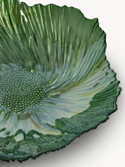 coincasa Coppe E Coppette|Coppa in vetro a forma fiore Verde