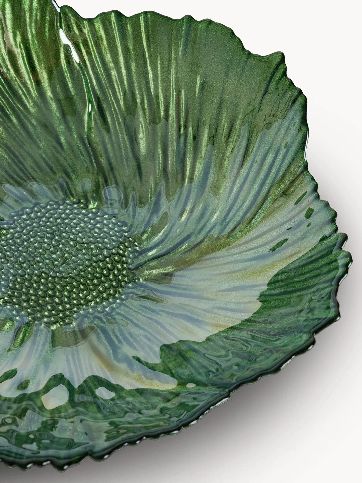 coincasa Coppe E Coppette|Coppa in vetro a forma fiore Verde