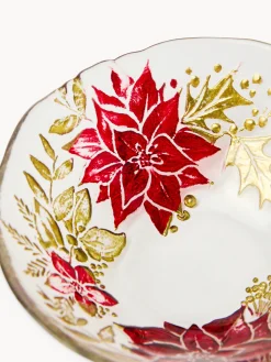 coincasa Coppe E Coppette|Coppe E Contenitori Natalizi|Coppa in vetro ondulata Rosso