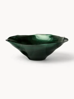 coincasa Coppe E Coppette|Coppe E Contenitori Natalizi|Coppa ondulata in vetro spruzzato Verde