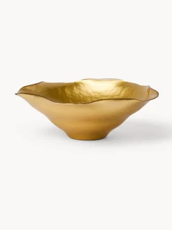 coincasa Coppe E Coppette|Coppe E Contenitori Natalizi|Coppa ondulata in vetro spruzzato Oro