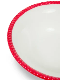 coincasa Coppe E Coppette|Coppe E Contenitori Natalizi|Coppetta in porcellana dipinta a mano Rosso