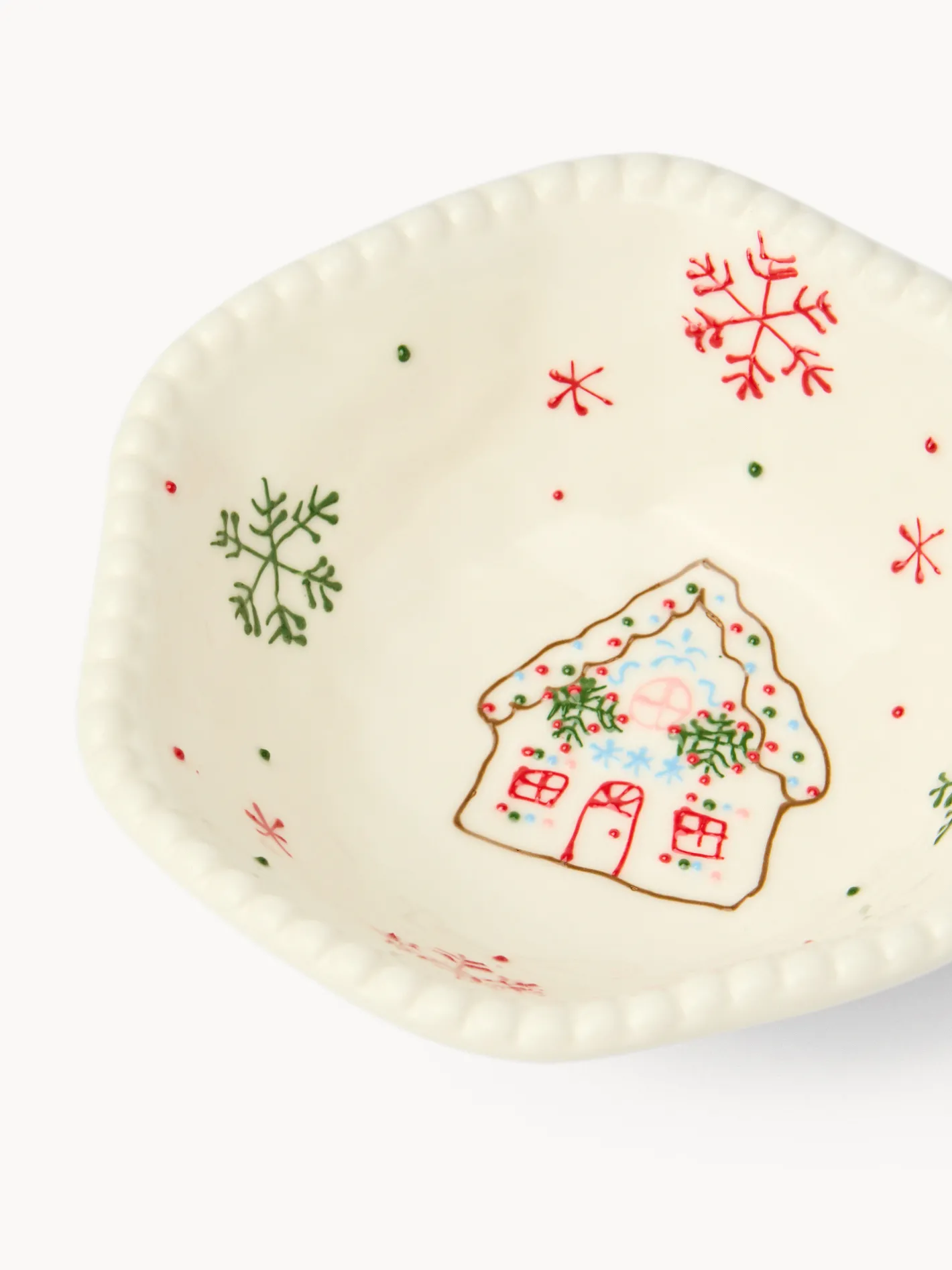 coincasa Coppe E Coppette|Coppe E Contenitori Natalizi|Coppetta in porcellana motivo villaggio di Natale Bianco