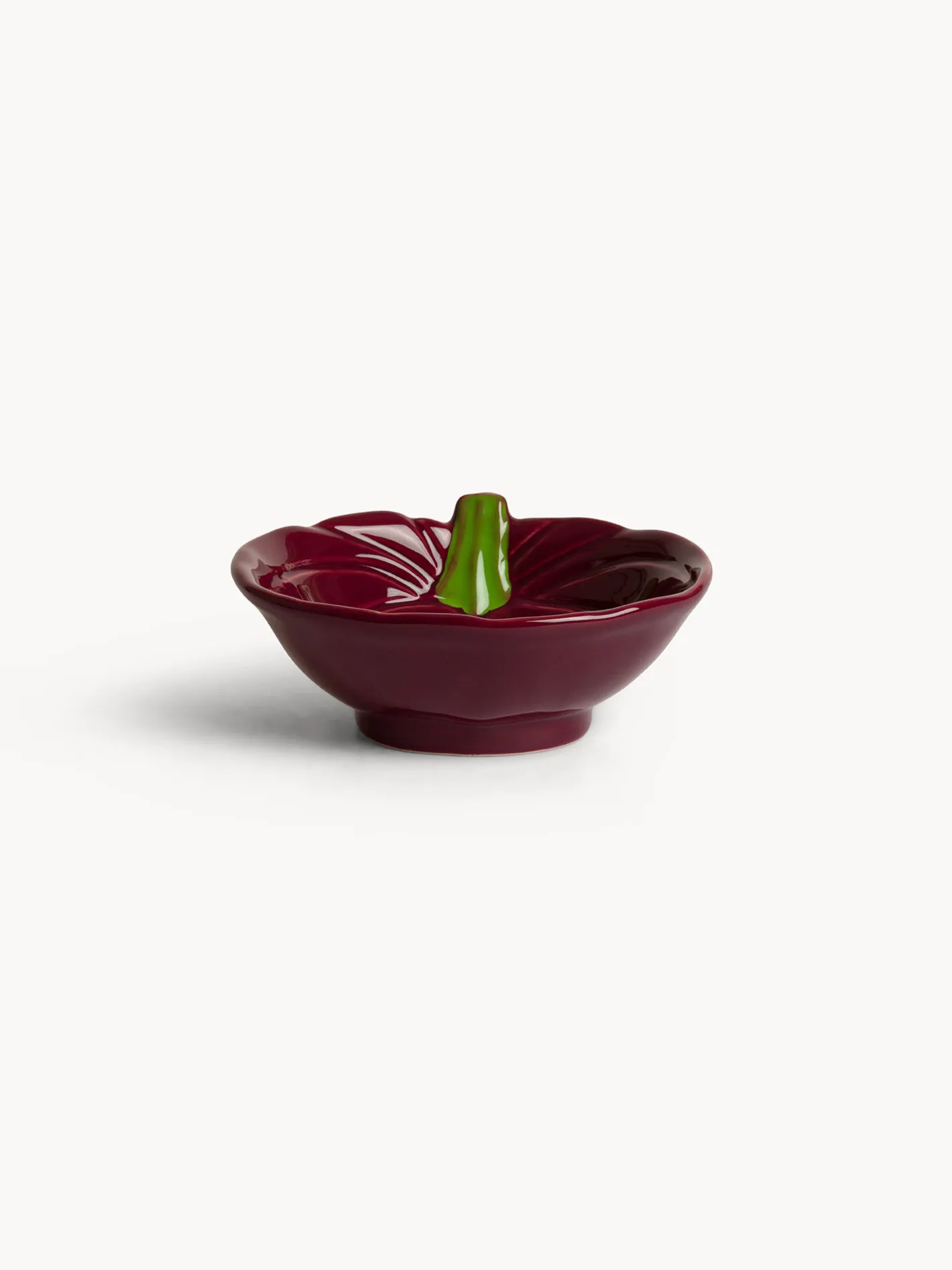 Coppe E Coppette|Coppetta in stoneware a forma zucca Rosso bordeaux