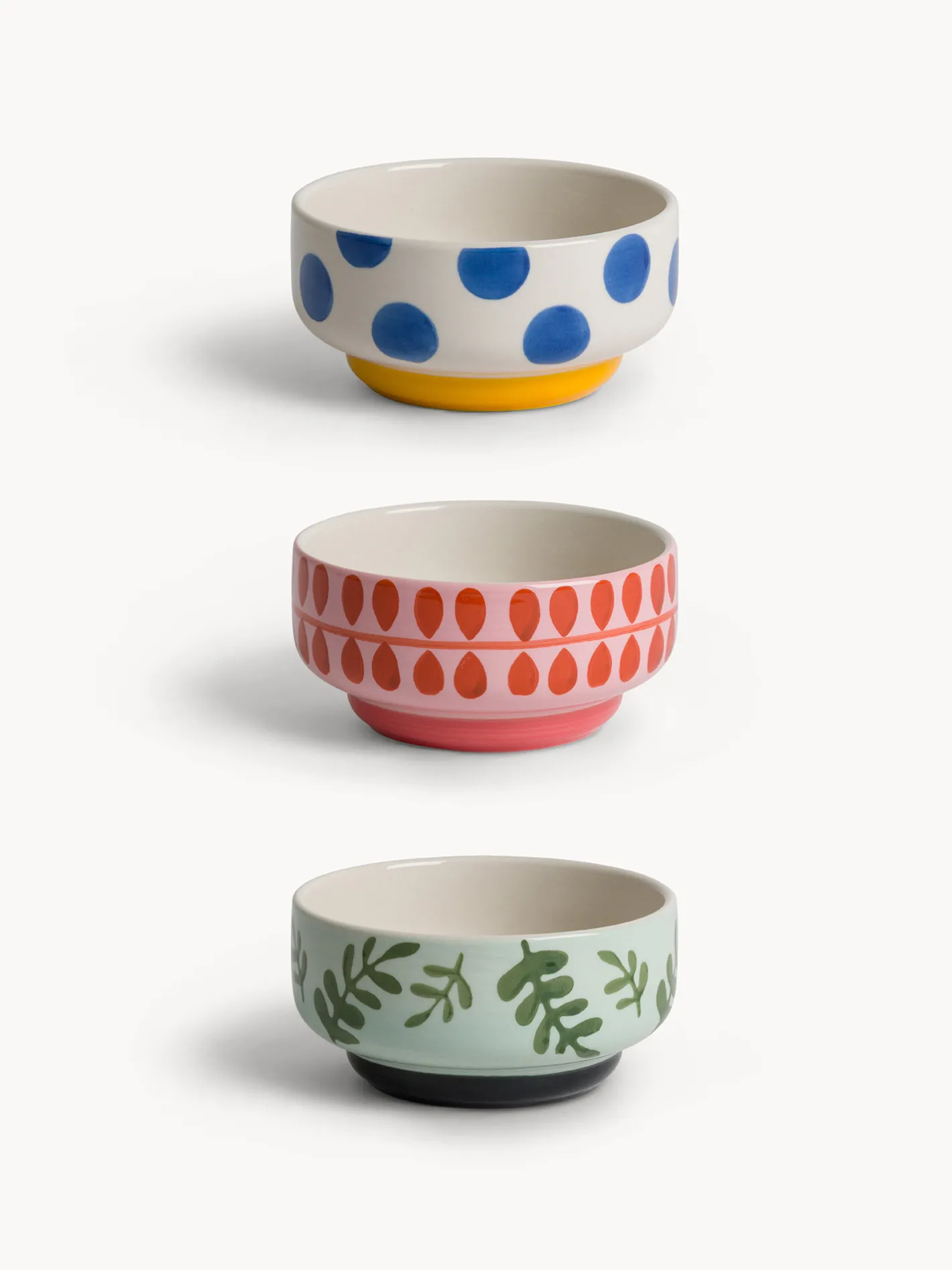 coincasa Coppe E Coppette|Coppette in ceramica motivi astratti Multicolor