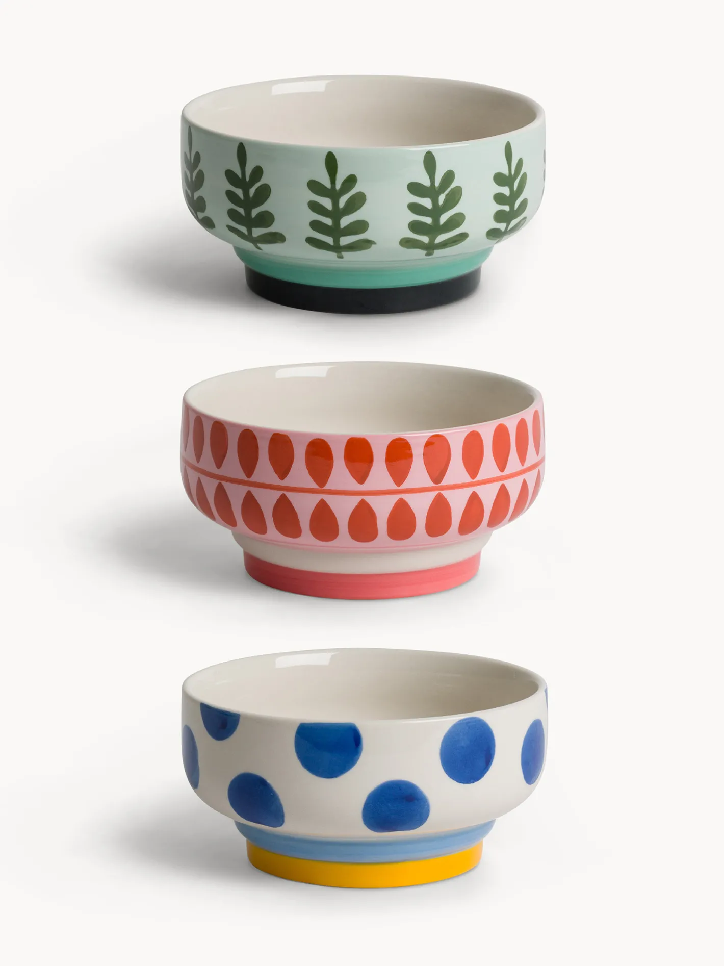 coincasa Coppe E Coppette|Coppette in ceramica motivi astratti Multicolor