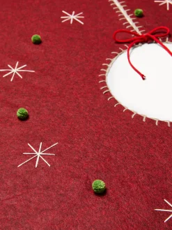 coincasa Altre Decorazioni Natalizie|Copribase per albero in feltro Rosso