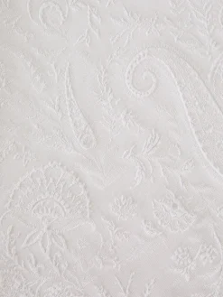 coincasa Biancheria Da Letto|Trapunte E Copriletti|Copriletto fantasia paisley Portofino Bianco