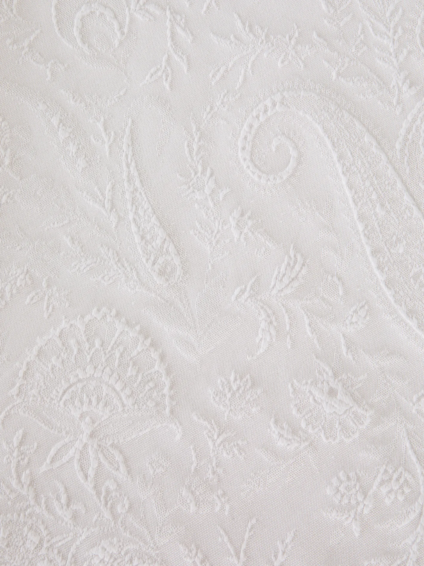 coincasa Biancheria Da Letto|Trapunte E Copriletti|Copriletto fantasia paisley Portofino Bianco