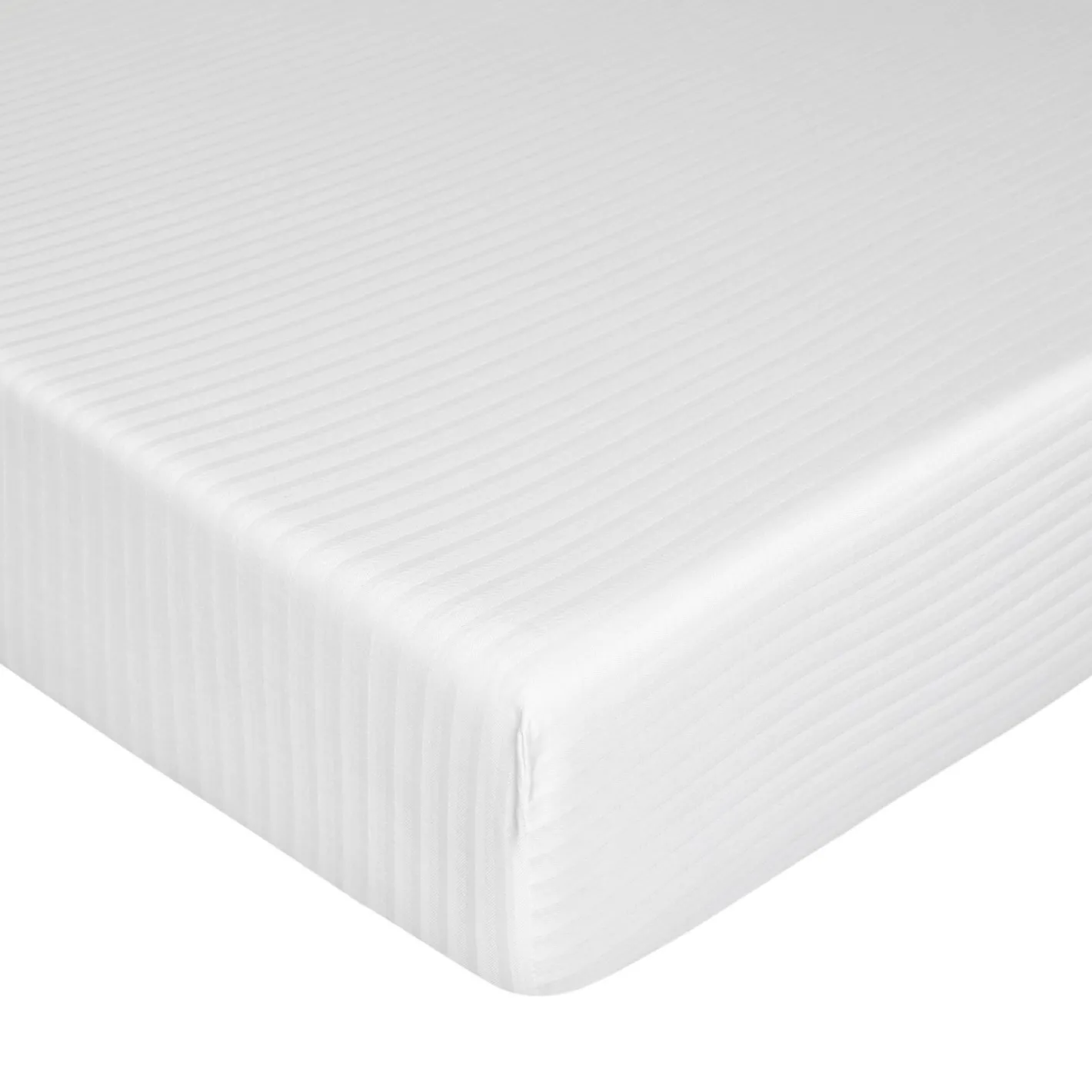 coincasa Biancheria Da Letto|Lenzuola Con Angoli|Coprimaterasso raso di cotone Bianco