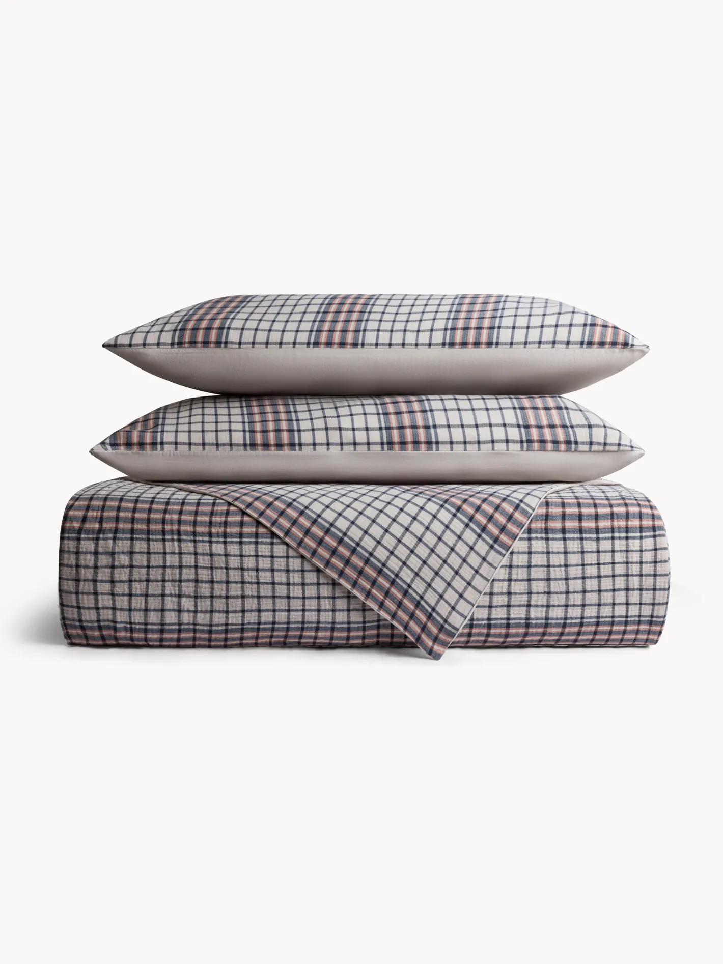 coincasa Biancheria Da Letto|Copripiumino in cotone lavato lavorazione jacquard a quadri Multicolor