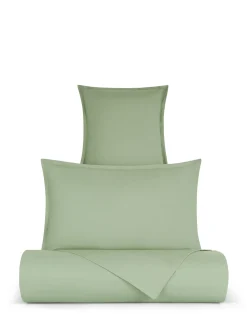 coincasa Biancheria Da Letto|Copripiumini|Copripiumino in cotone percalle Zefiro Verde