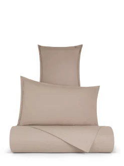 coincasa Biancheria Da Letto|Copripiumini|Copripiumino in cotone percalle Zefiro Beige scuro