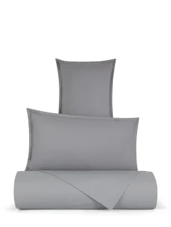 coincasa Biancheria Da Letto|Copripiumini|Copripiumino in cotone percalle Zefiro Grigio