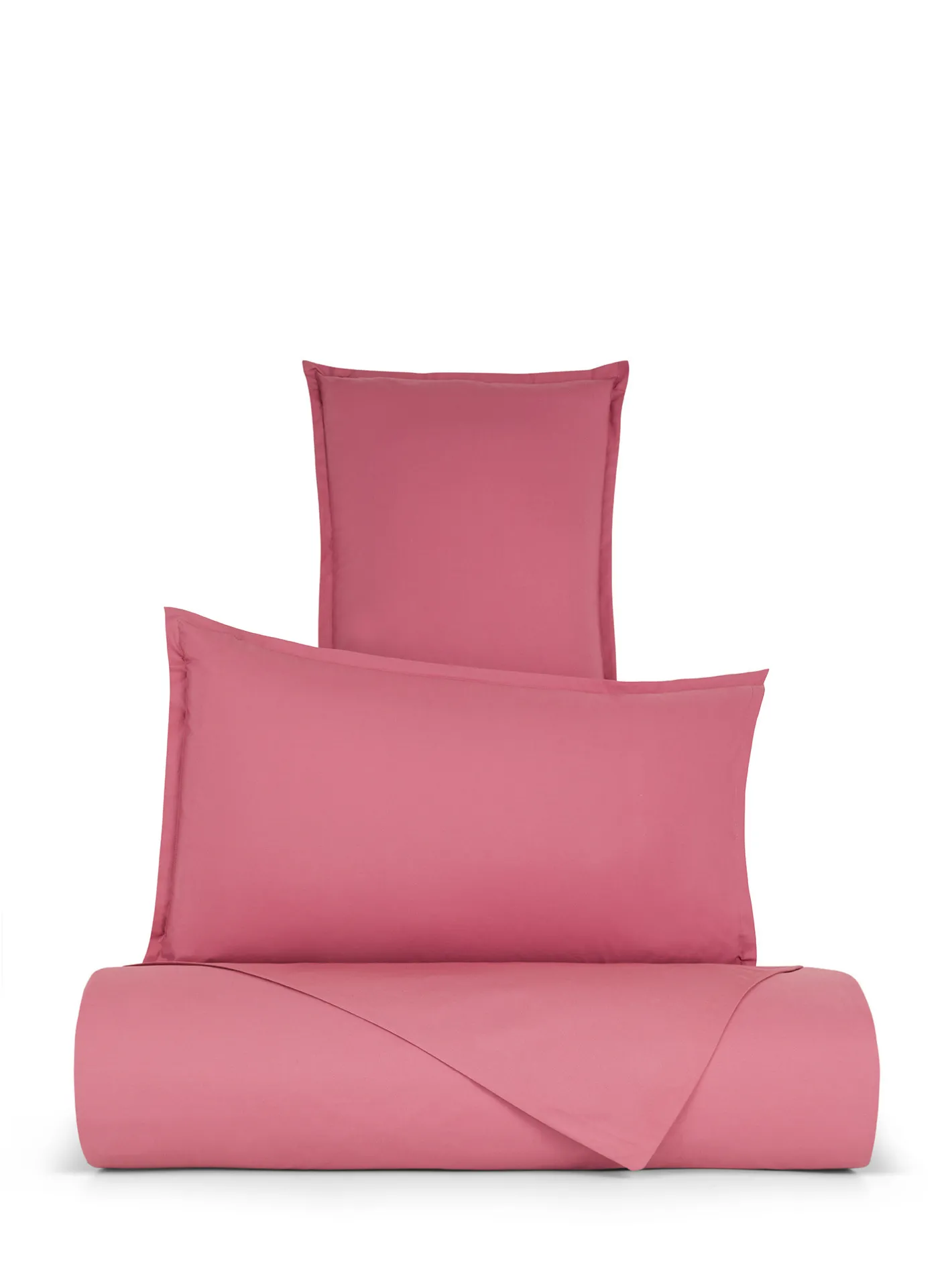 coincasa Biancheria Da Letto|Copripiumini|Copripiumino in cotone percalle Zefiro Rosa scuro