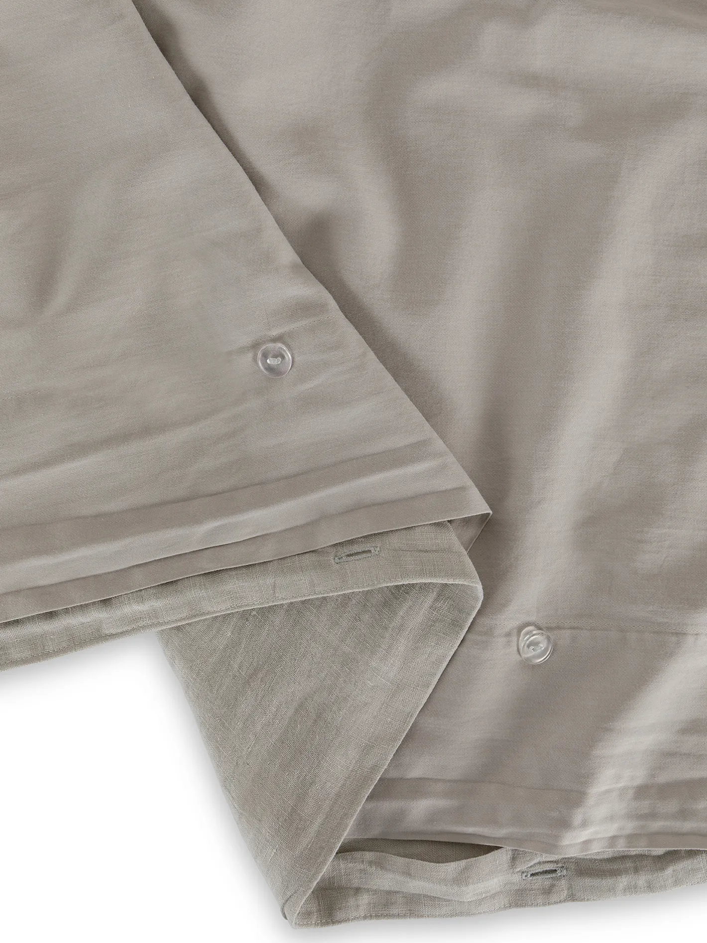 coincasa Biancheria Da Letto|Copripiumini|Copripiumino in lino e cotone tinta unita Zefiro Grigio chiaro