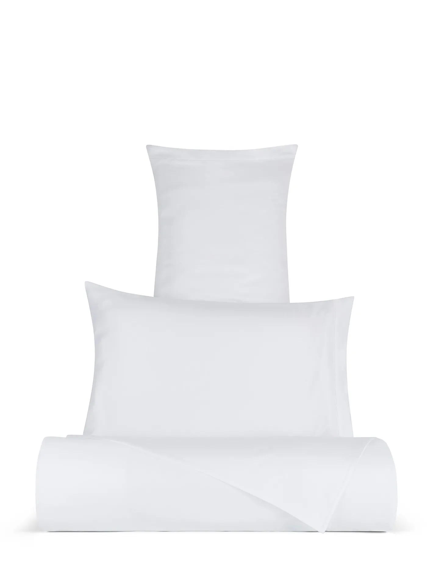 coincasa Biancheria Da Letto|Copripiumini|Copripiumino in raso di cotone egiziano Portofino Bianco