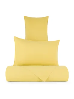 society limonta Biancheria Da Letto|Copripiumini|Copripiumino percalle di cotone stampato Special Capsule SOCIETY Made in Italy per Coincasa Giallo limone