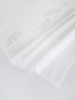 coincasa Biancheria Da Letto|Copripiumini|Copripiumino ricamato in raso di cotone extra fine Portofino Bianco