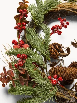 coincasa Ghirlande Natalizie|Corona con fiori finti Multicolor