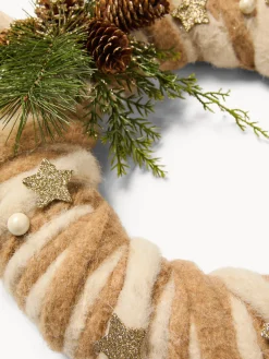 coincasa Ghirlande Natalizie|Corona in feltro Bianco