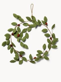 coincasa Ghirlande Natalizie|Corona in feltro Verde