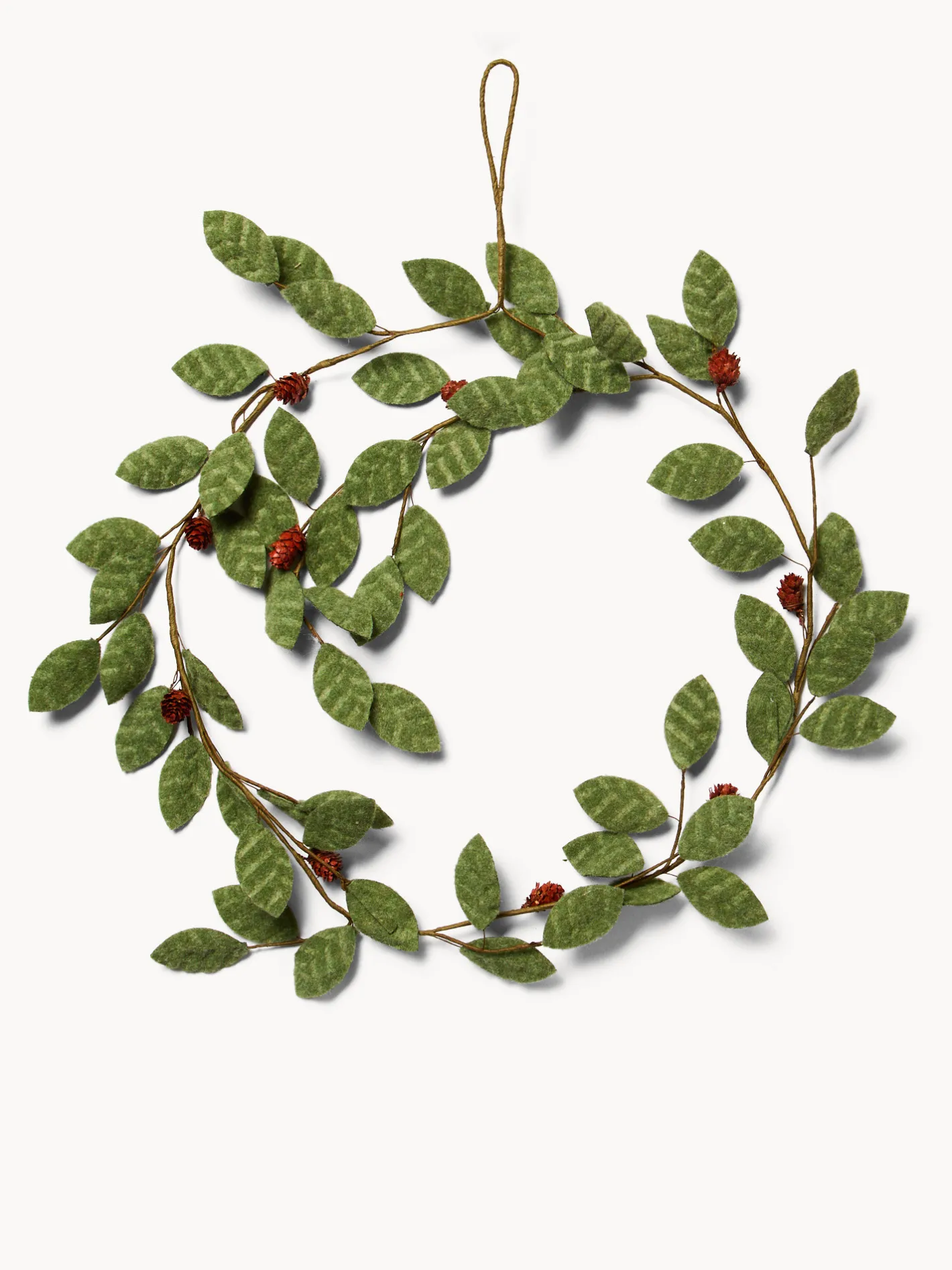 coincasa Ghirlande Natalizie|Corona in feltro Verde