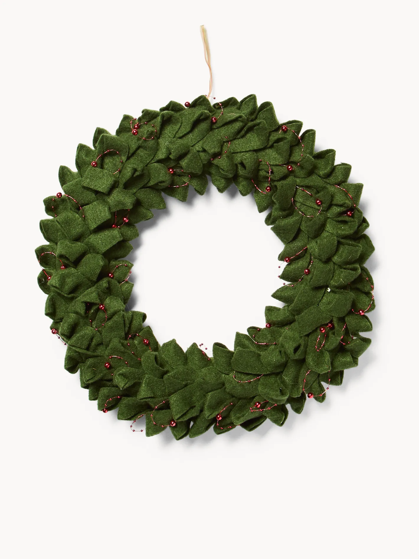 coincasa Ghirlande Natalizie|Corona in feltro Verde