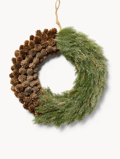 coincasa Ghirlande Natalizie|Corona rami con pigne Multicolor