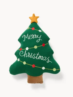 coincasa Cuscini Natalizi|Cuscino a forma di albero di Natale Verde