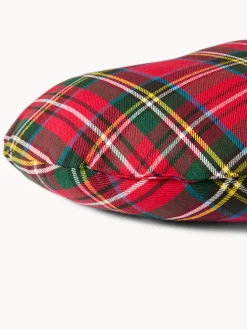 coincasa Cuscini Divano|Cuscini Natalizi|Cuscino a forma di cuore tartan Rosso