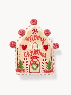 coincasa Cuscini Natalizi|Cuscino casetta di marzapane Rosso