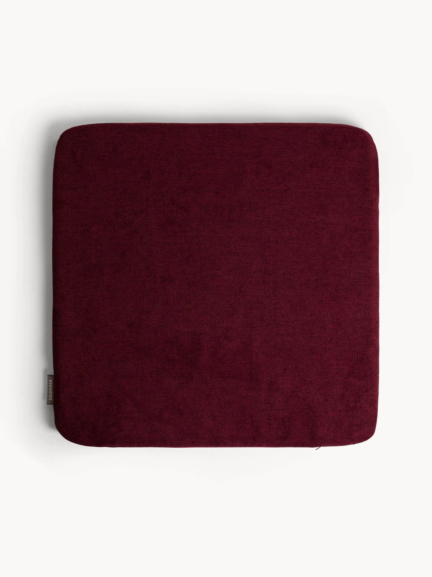 coincasa Cuscini Per Sedie|Cuscino da sedia con zip tinta unita Rosso bordeaux