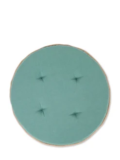 coincasa Cuscini Per Sedie|Cuscino da sedia misto lino tinta unita Verde acqua